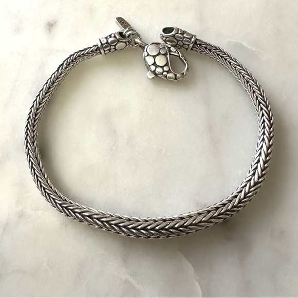 Sarda Artisan Collection of Bali Naga Braid Chain Sterling Silver Bracelet - Picture 5 of 14